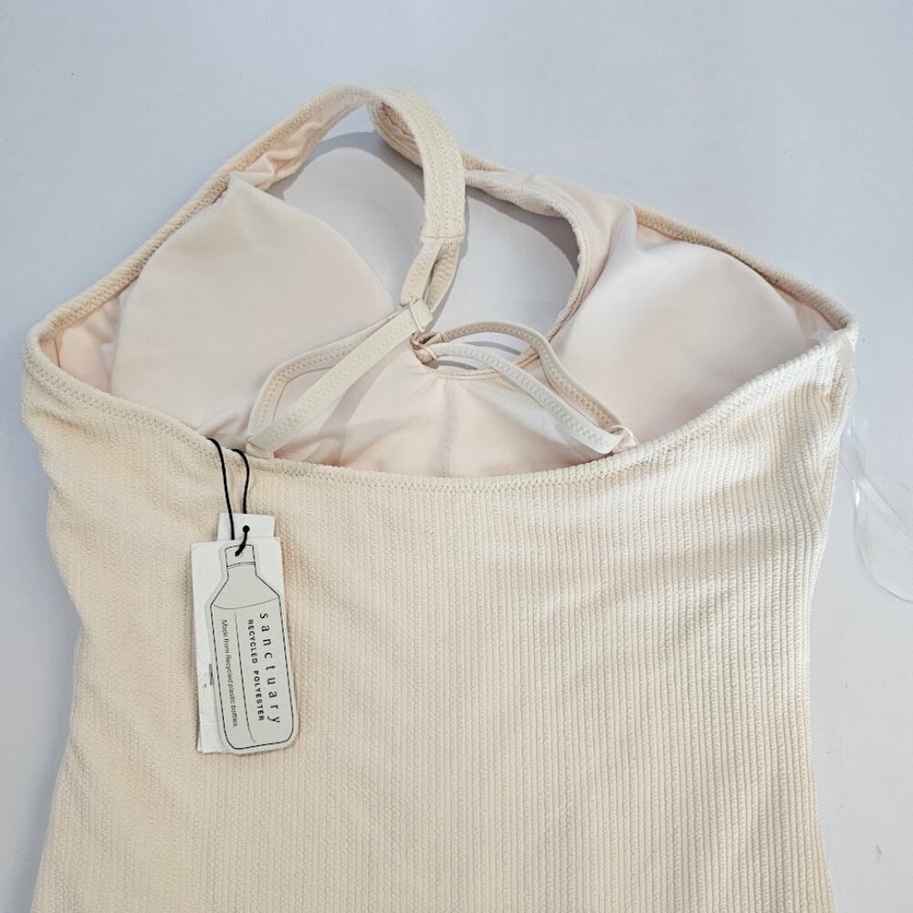 Sanctuary Swim Sandbar Solid One-Shoulder One-Piece - Picture 9 of 11